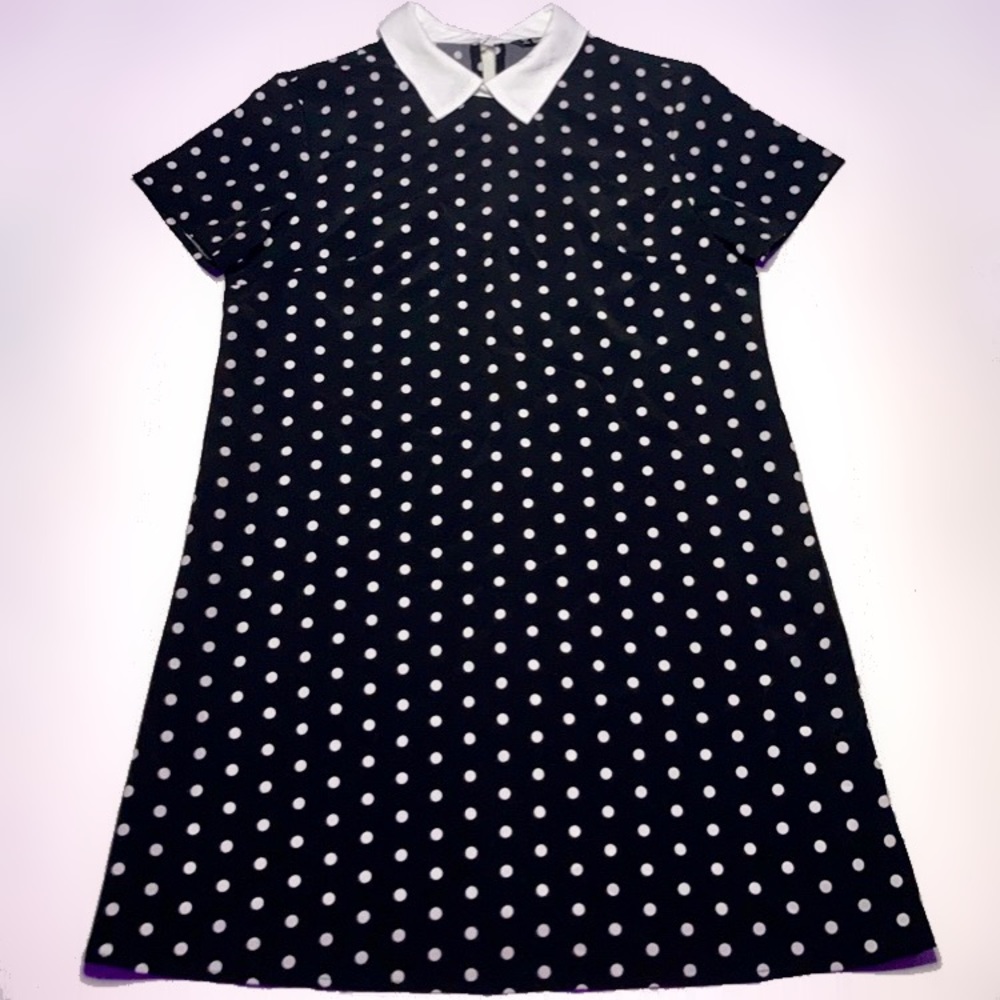 Polka-Dotted Collared dress